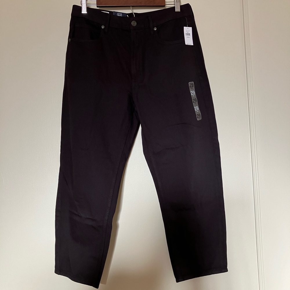 NWT Gap Barrel High Rise Jeans in washed black size 29 / 8 s